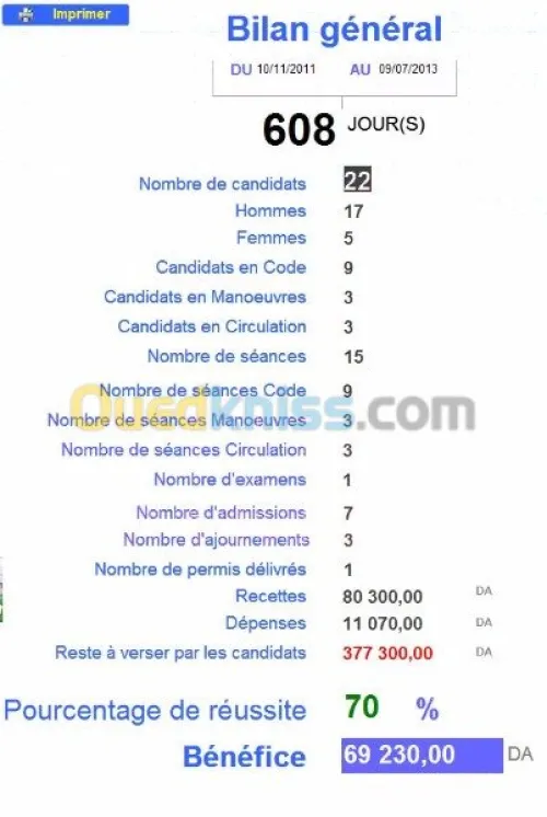 Logiciel auto ecole 