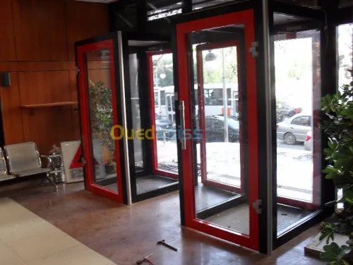 menuiserie aluminium blindée, 
