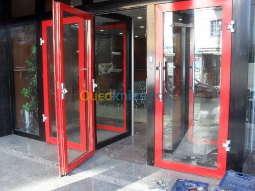 menuiserie aluminium blindée, 