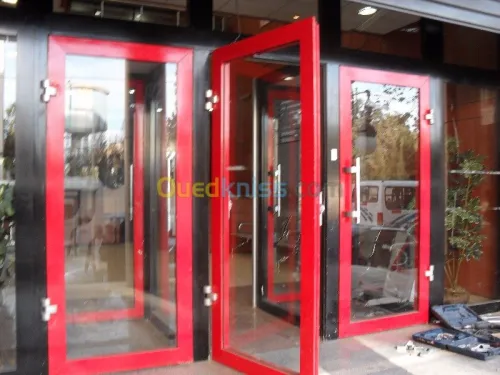 menuiserie aluminium blindée, 
