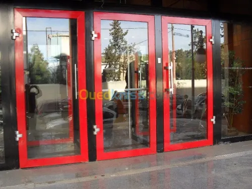 menuiserie aluminium blindée, 