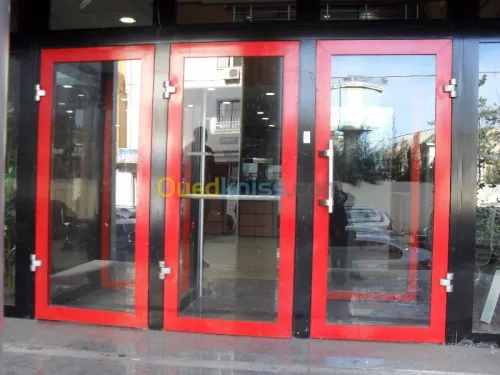 menuiserie aluminium blindée, 