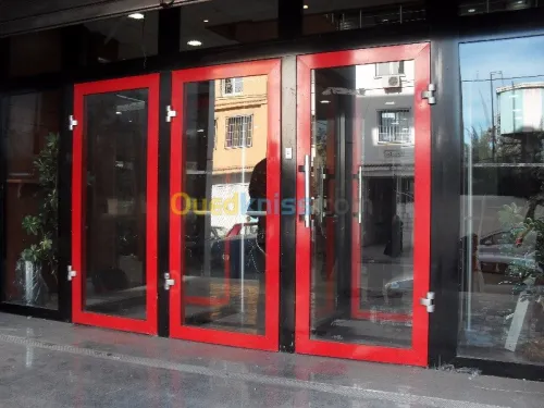 menuiserie aluminium blindée, 