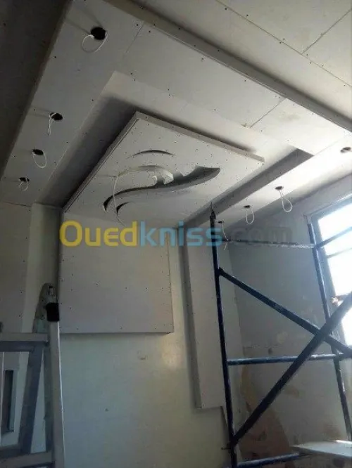 Placoplatre et peinture