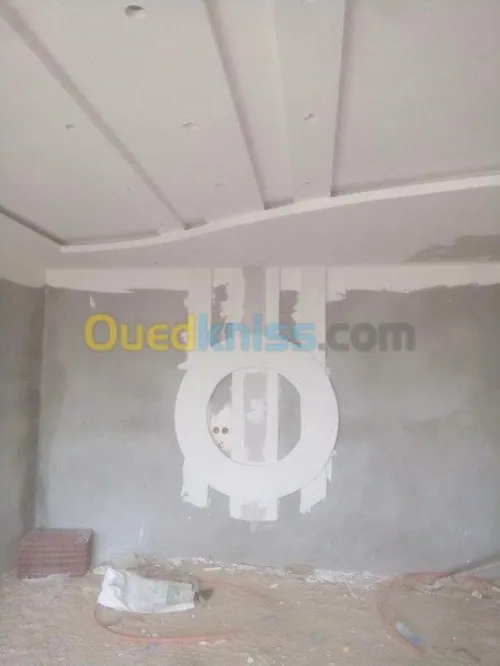 Placoplatre et peinture