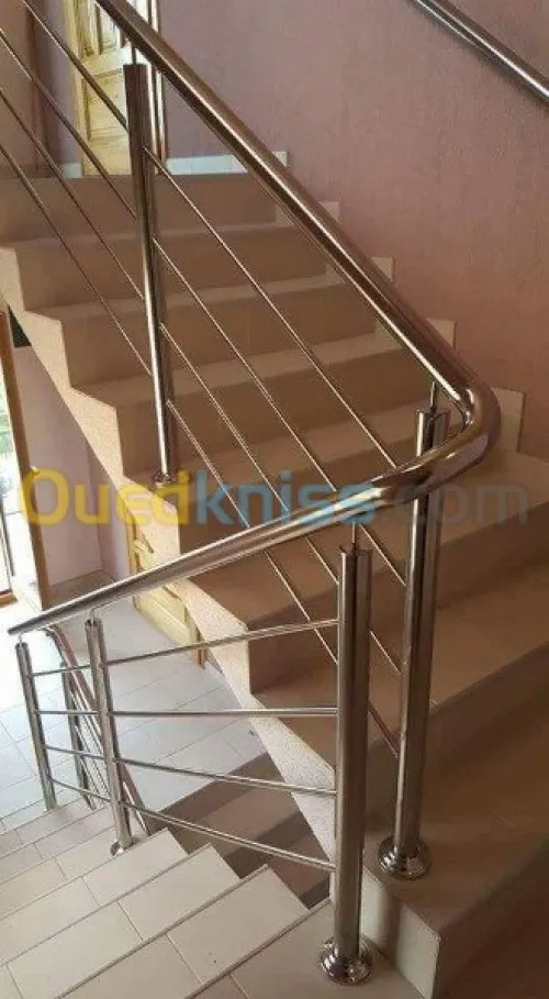 Rampe escalier inox souder très profes