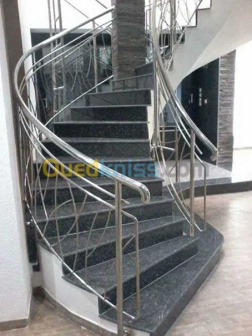 Rampe escalier inox souder très profes