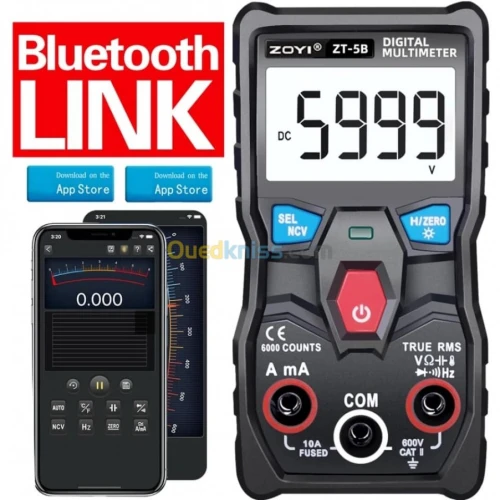 Multimètre numérique  Bluetooth ZT-5B 