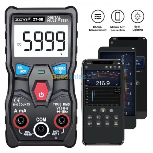 Multimètre numérique  Bluetooth ZT-5B 