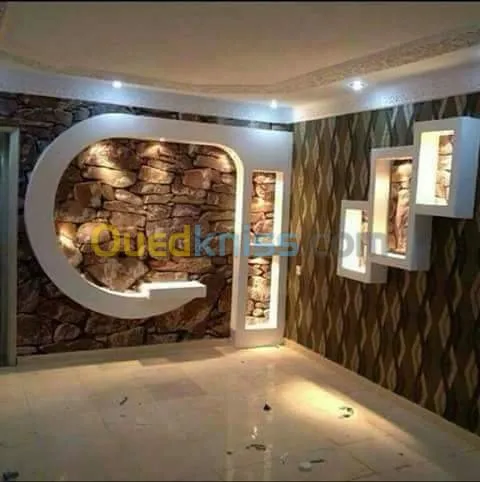 pose de plaque ba13 et decoration