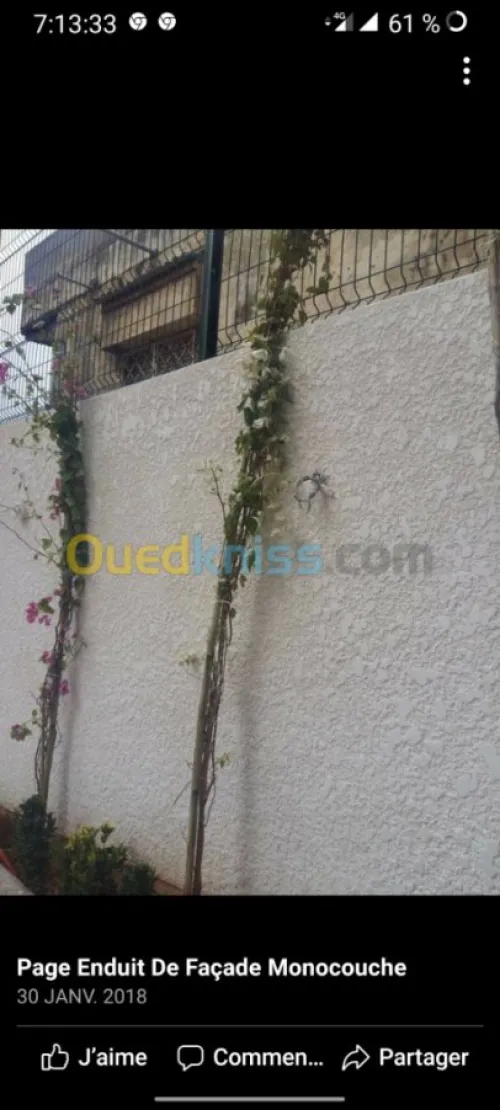 Revêtement de façade monocouche