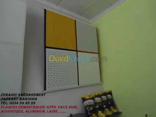 BA13,Plafond démontable, PVC, Peinture