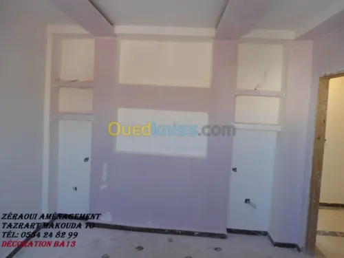 BA13,Plafond démontable, PVC, Peinture