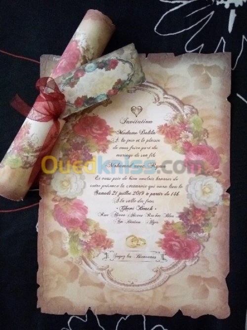 Cartes d'invitation mariage/faire part