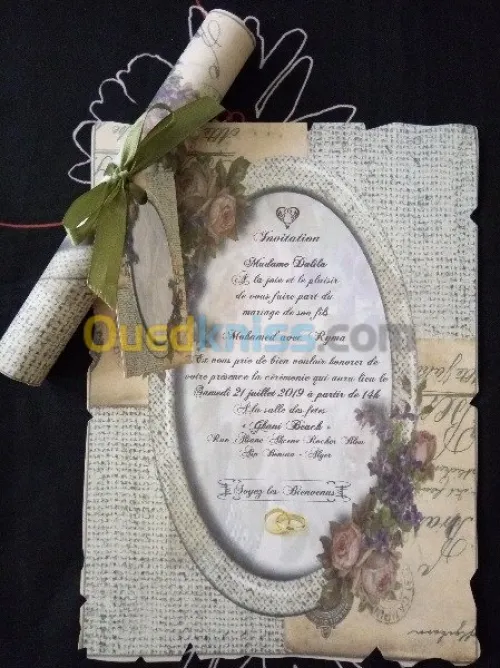 Cartes d'invitation mariage/faire part