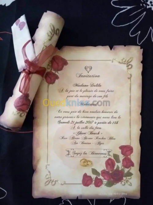 Cartes d'invitation mariage/faire part