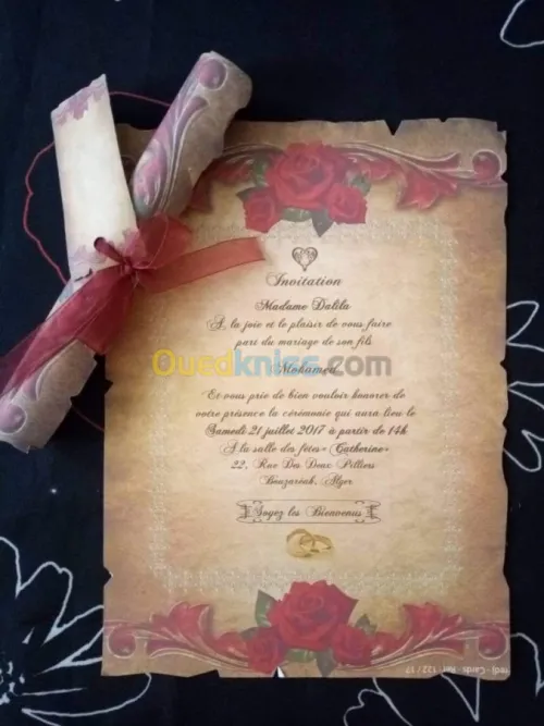 Cartes d'invitation mariage/faire part