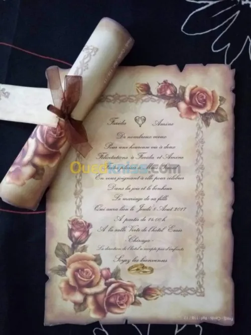 Cartes d'invitation mariage/faire part