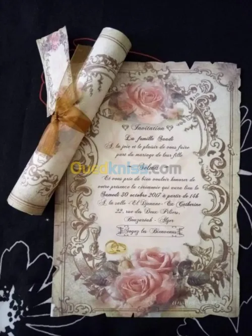 Cartes d'invitation mariage/faire part