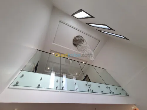 garde corp vitre alu inox verre rampe