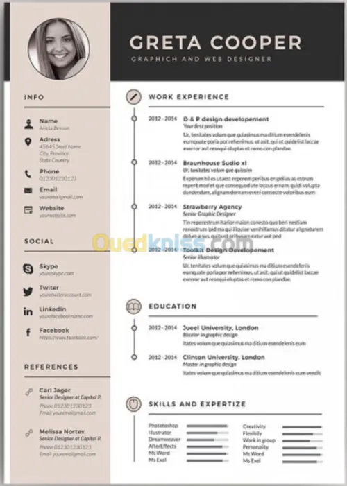 CV professionnel personnalise