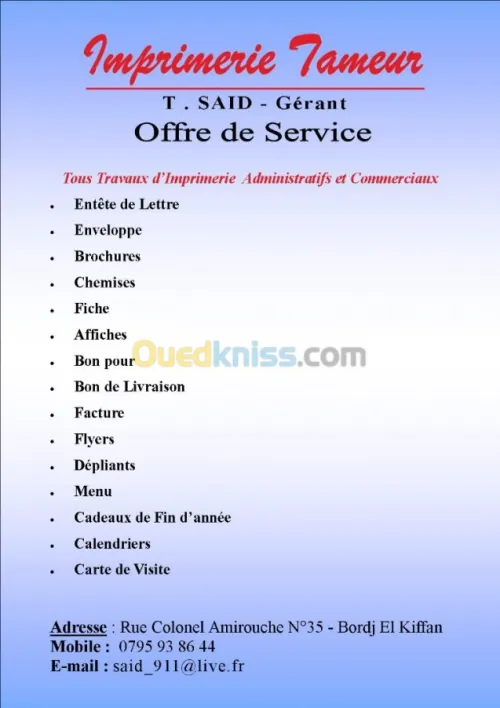 Vous avez besoin de documents publicit