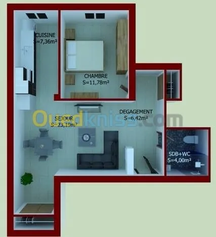 Vente Appartement F4 Tipaza Khemisti