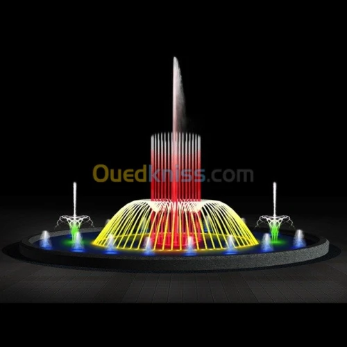 réalisation de fontaine et jet d'eau moderne