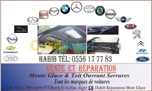 Réparation mont glass et toit ouvrant 
