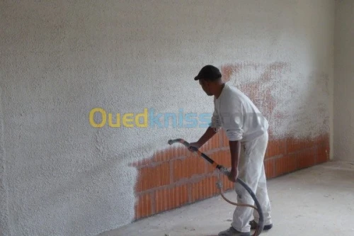 platre projete   الجبس المرشوش 