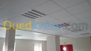 Plafond démontable et pvc