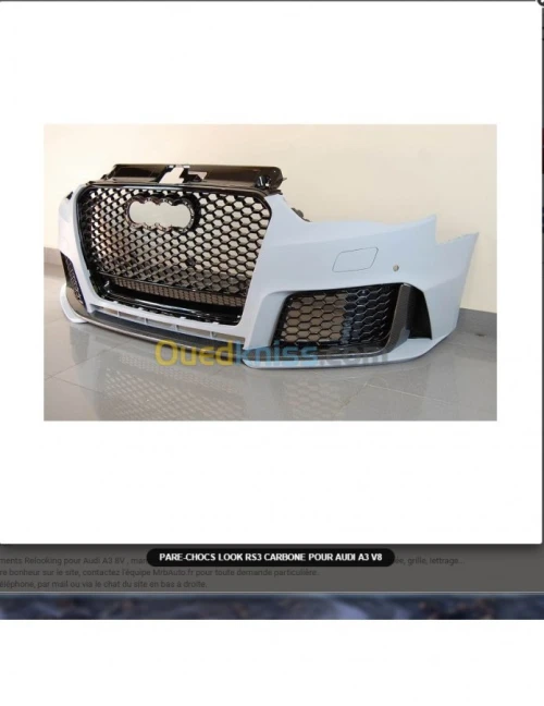 pare choc rs3 pour A3, S3 8v et 8P  
