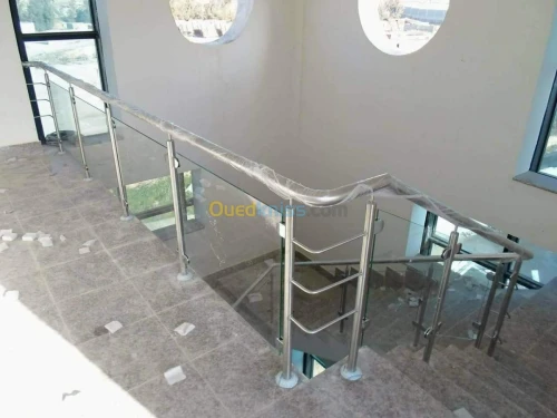 rampe d'escalier en inox