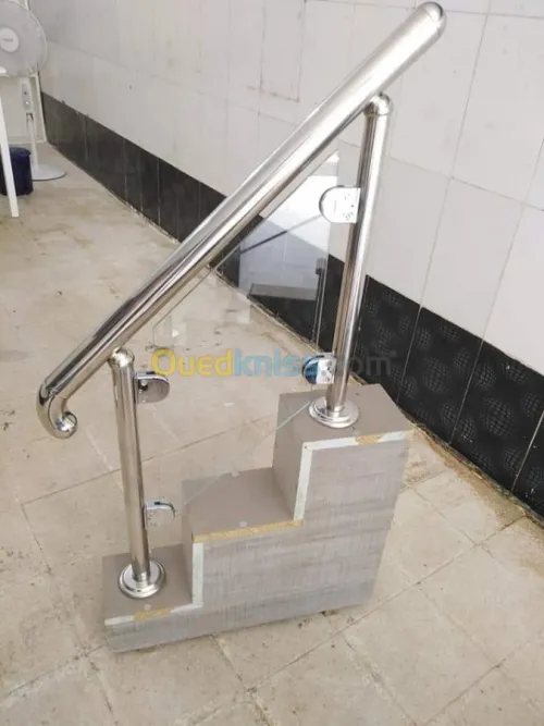 rampe d'escalier en inox