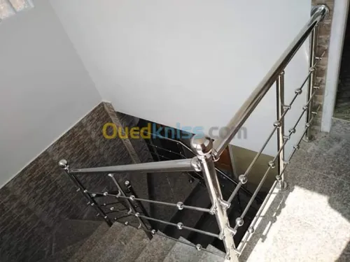 rampe d'escalier en inox