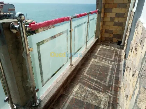 rampe d'escalier en inox