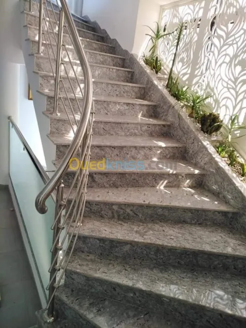 rampe d'escalier en inox