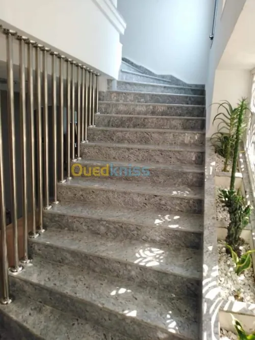 rampe d'escalier en inox