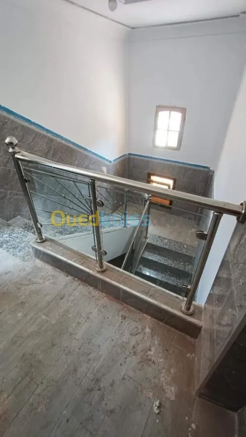 rampe d'escalier en inox
