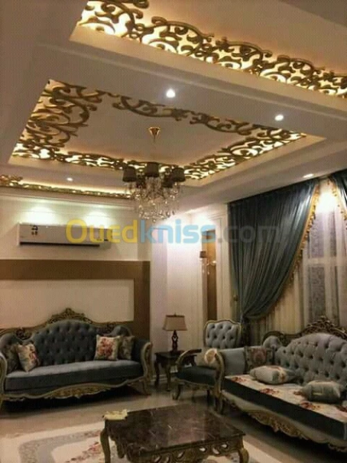 faux plafond decoration mur ba13