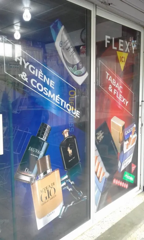 Habillage vitrine one way vision