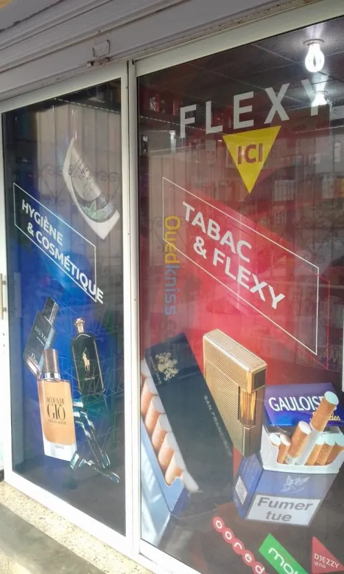 Habillage vitrine one way vision