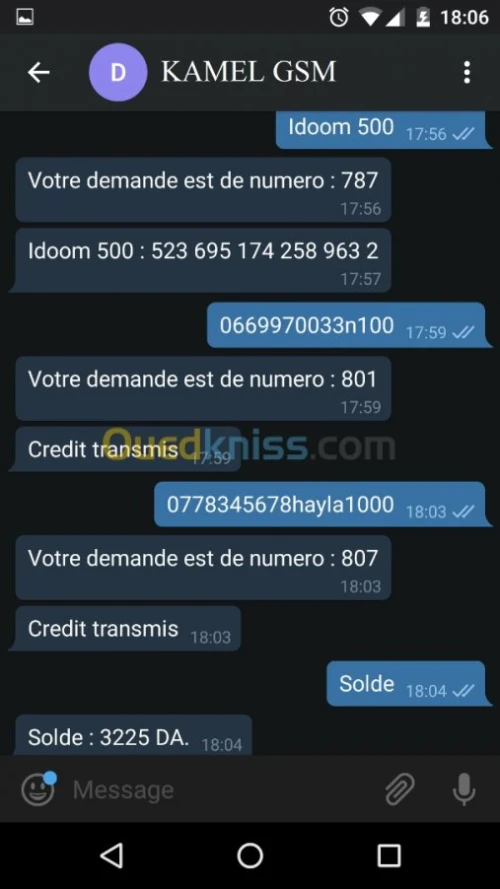 Flexy par internet et par SMS