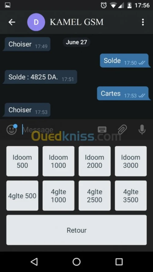 Flexy par internet et par SMS