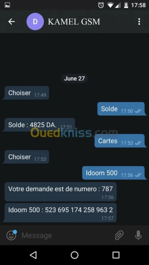 Flexy par internet et par SMS