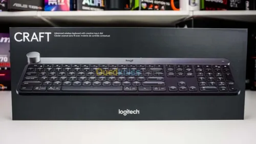 LOGITECH CRAFT Clavier Sans Fil 2,4 GHz/Bluetooth Molette de Contrôle, Rétroéclairées, Rechargeable,
