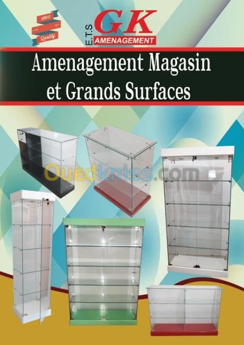 vitrine en verre pour les magasins 