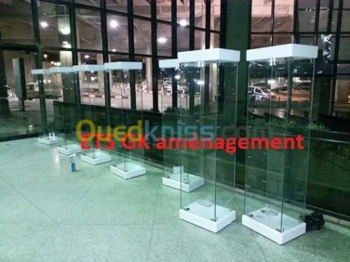vitrine en verre pour les magasins 