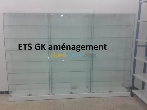 vitrine en verre pour les magasins 