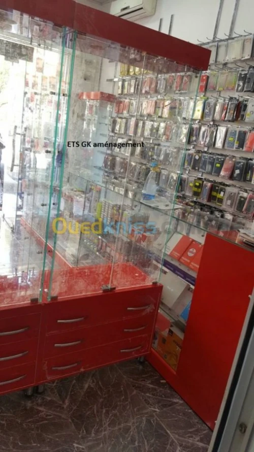 vitrine en verre pour les magasins 